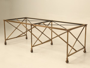 French Industrial Brass Kitchen Island Made to Order French Industrial Brass Kitchen Island Made to Order