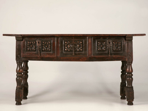 17th C. Spanish Console/Sofa Table Front