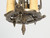 Chandelier American Solid Brass circa 1908 Bottom Detail
