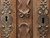 Antique French Deux Corp (Cupboard) in Original Finish Keyholes Closeup