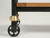 Industrial French Inspired Kitchen Island Side Wheel