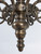 Vintage 6-Light Brass Chandelier Stamped Made in Holland in Excellent Condition Bottom Detail