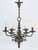 Vintage 6-Light Brass Chandelier Stamped Made in Holland in Excellent Condition Front