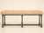 Custom Bench with Steel Frame & Tufted Seat Old Plank 