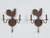 Pair of American Made Rooster Sconces pair Front