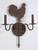Pair of American Made Rooster Sconces Second Sconce