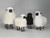 Old Plank Collection Baby Black Lamb with Full Size Sheep, White Lamb, and Faux Fur Lamb