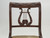 Antique English Mahogany Lyre Back Side Chair seat back