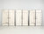 Antique Swedish Set '6' Painted Shutters Gustavian Grey One Side full front view
