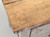 Antique Industrial Shop Table or Kitchen Island w/ Original Paint top view down close up corner