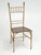 Mid-Century Gold Leafed Metal Bamboo Side Chair Full Side view