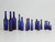 Collection of '15' Cobalt Blue caster Oil Hand Blown Bottles Full View 2