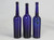 Collection of '15' Cobalt Blue Caster Oil Hand Blown Bottles Made in 1800s, United Kingdom 3 Tall Bottles