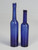 Collection of '15' Cobalt Blue Caster Oil Hand Blown Bottles Made in 1800s, United Kingdom 2 bottles full view