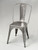 Original French Tolix Glossy Grey Powder-Coated Steel Stacking Chairs - Set of (6)