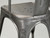 Original French Tolix Glossy Grey Powder-Coated Steel Stacking Chairs - Set of (6)