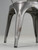 Original French Tolix Glossy Grey Powder-Coated Steel Stacking Chairs - Set of (6)