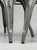 Original French Tolix Glossy Grey Powder-Coated Steel Stacking Chairs - Set of (6)