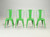 Bright Green Original French Tolix Stacking Chairs - Set of (4)