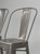 Genuine French Tolix Glossy Grey Powder-Coated Steel High Back Counter Stools - Set of (2)