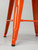 Authentic French Tolix Orange Tolix Stools Powder-Coated Steel Stacking - Set of (2)
