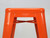 Authentic French Tolix Orange Tolix Stools Powder-Coated Steel Stacking - Set of (2)