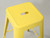 Original Lemon Yellow Powder-Coated Steel French Tolix Stacking Counter Height Stools -Set of (4)