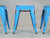 OriginalVintage Tolix Sea Blue Stools Dining Height - Set of 4