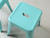 Genuine French Tolix Cyan Blue Stacking Dining Table Height Stools - Set of (2)