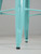 Pair of Original French Tolix Cyan Blue RAL 6027 Powder-Coated Steel Stacking H75 Bar Stools