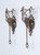Pair of Hand-Made Heavy Brass Sconces c1908 Historic Home Side