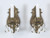 Pair Solid Brass Hand-Made Sconces circa 1908