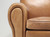 French Inspired Leather Club Chair with Ottoman