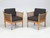 Pair of Faux Bamboo Armchairs in Style of Galerie Maison et Jardin French 1970s