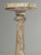 Antique Italian Hand-Carved Wood Candlestick in Old Paint and Finish, Original
