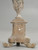 Antique Italian Hand-Carved Wood Candlestick in Old Paint and Finish, Original