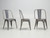 Genuine Matte Grey French Tolix AC Style Steel Stacking Chairs - Set of (4)