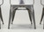 Genuine Matte Grey French Tolix AC Style Steel Stacking Chairs - Set of (4)