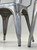 Genuine French Tolix AC Style Stacking Chairs in Raw Welded Grey Blue Wide Seats - Set of (8)