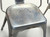 Genuine French Tolix AC Style Stacking Chairs in Raw Welded Grey Blue Wide Seats - Set of (8)