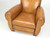 French Art Deco Leather Club Chair Correctly Restored in Horsehair Shredded Coco 4