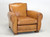 French Art Deco Leather Club Chair Correctly Restored in Horsehair Shredded Coco 1