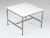 Mid-Century Modern Brass Vitrolite Glass Coffee Tables Attributed Paul McCobb