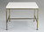 Mid-Century Modern Brass Vitrolite Glass Coffee Tables Attributed Paul McCobb