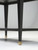 Vintage French Side Table or End Table Restored with Ebonized Finish Brass Trim