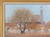 Signed André Bourrié Landscape Oil Painting of Aigues-Mortes Southern France