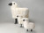Huge, Giant, Resin, Grande, Life-Size, Life-Like, Sheep with Real White Sheep Fur, Sterling, Sheepskin, Wool