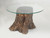 Tree Trunk Round Center Hall Table or Small Dining Table Made from Wisconsin Cherry