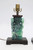 Pair Green Quartz Table Lamps