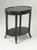 Vintage Black Oval End Table